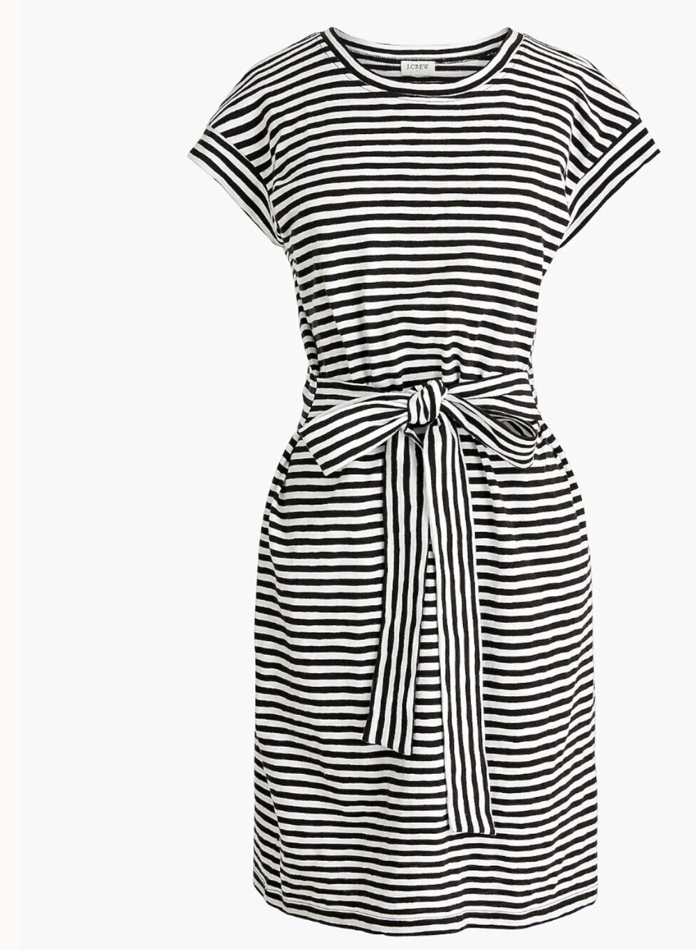 J Crew Cozy Business Casual Stripe Cotton Dress Medium Coffee Date Fall